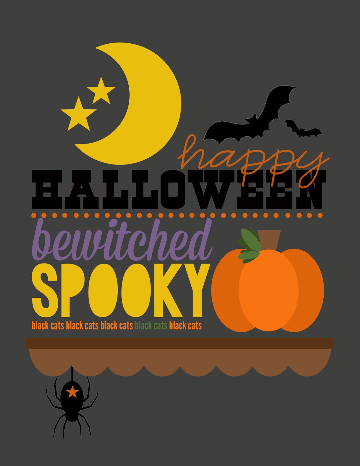 Free Halloween Subway Art Printable and How to Display | Jen Gallacher