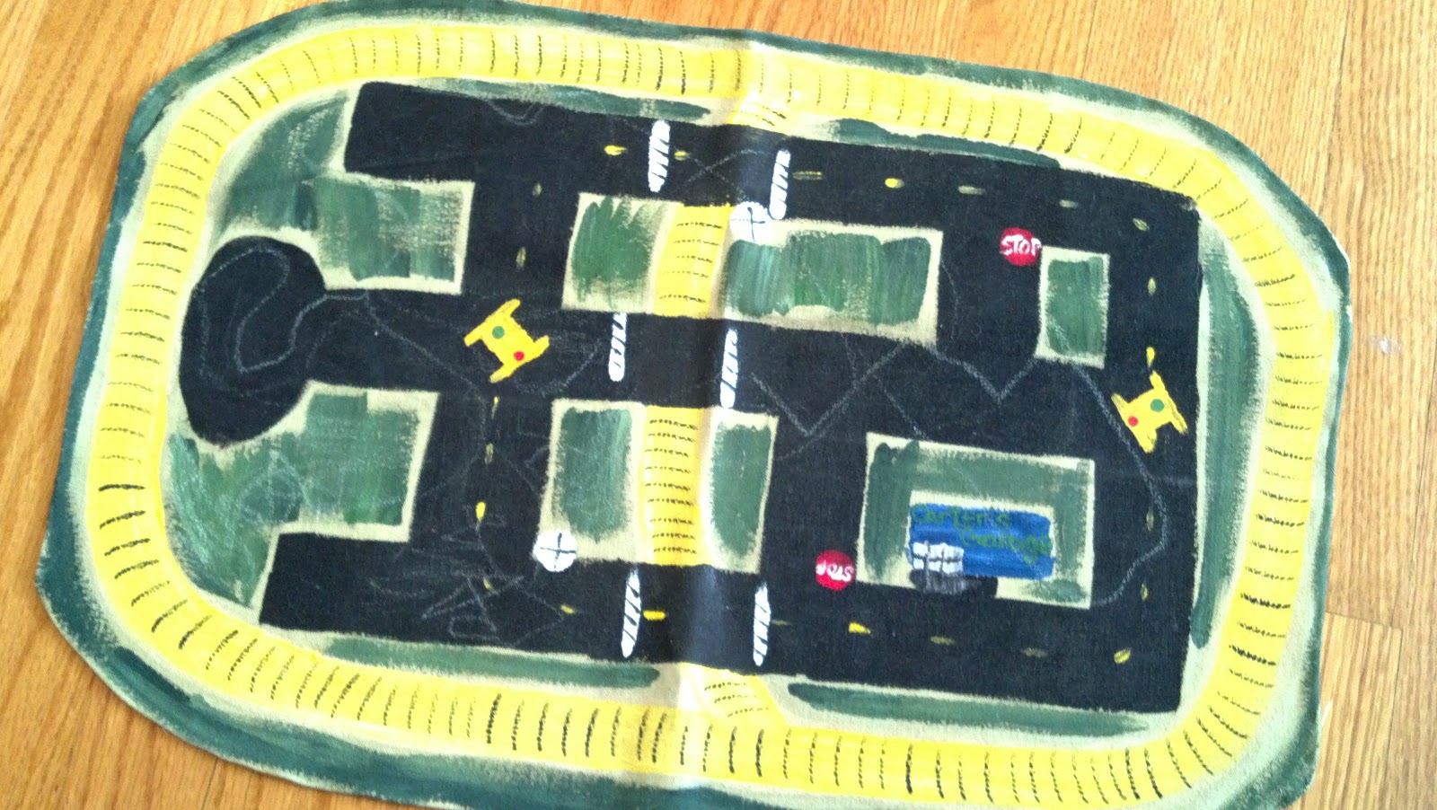  The Frugal D.I.Y. Mom DIY Travel Play Mat for Cars! Easy!