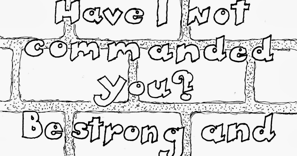 Joshua 1 9 Coloring Pages Coloring - Joshya1.9%20001