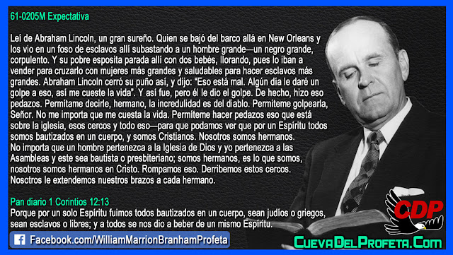 Nosotro somos hermanos Derribemos los cercos | Citas William Marrion Branham Mensajes