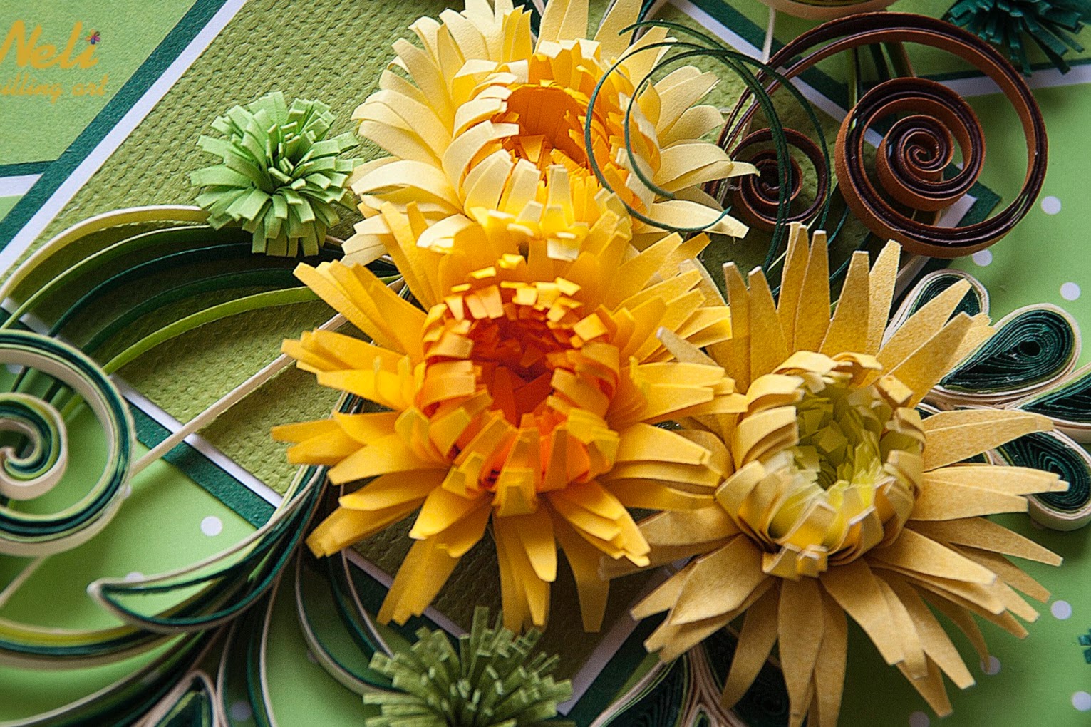 Neli Quilling Art Quilling card ( 10.5 cm 15 cm )