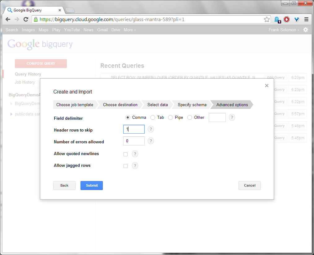 Front-end Google BigQuery with an ASP.net 4.5 application - Part 1
