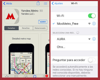 Wi-FI y App del Metro de Moscú