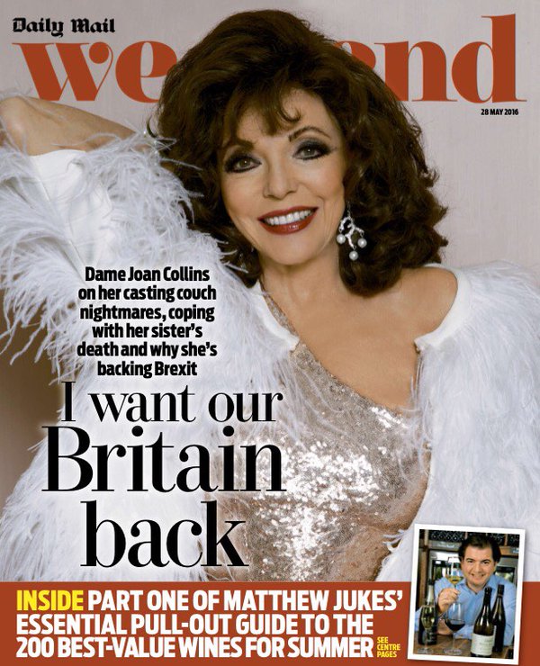 LEGENDARY DAME! ON THE COVER DAILY MAIL WEEKEND MAGAZINE .. MAY 29TH
