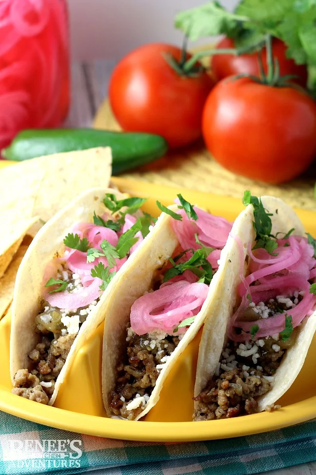 Ground Pork Carnitas Tacos | Renee's Kitchen Adventures