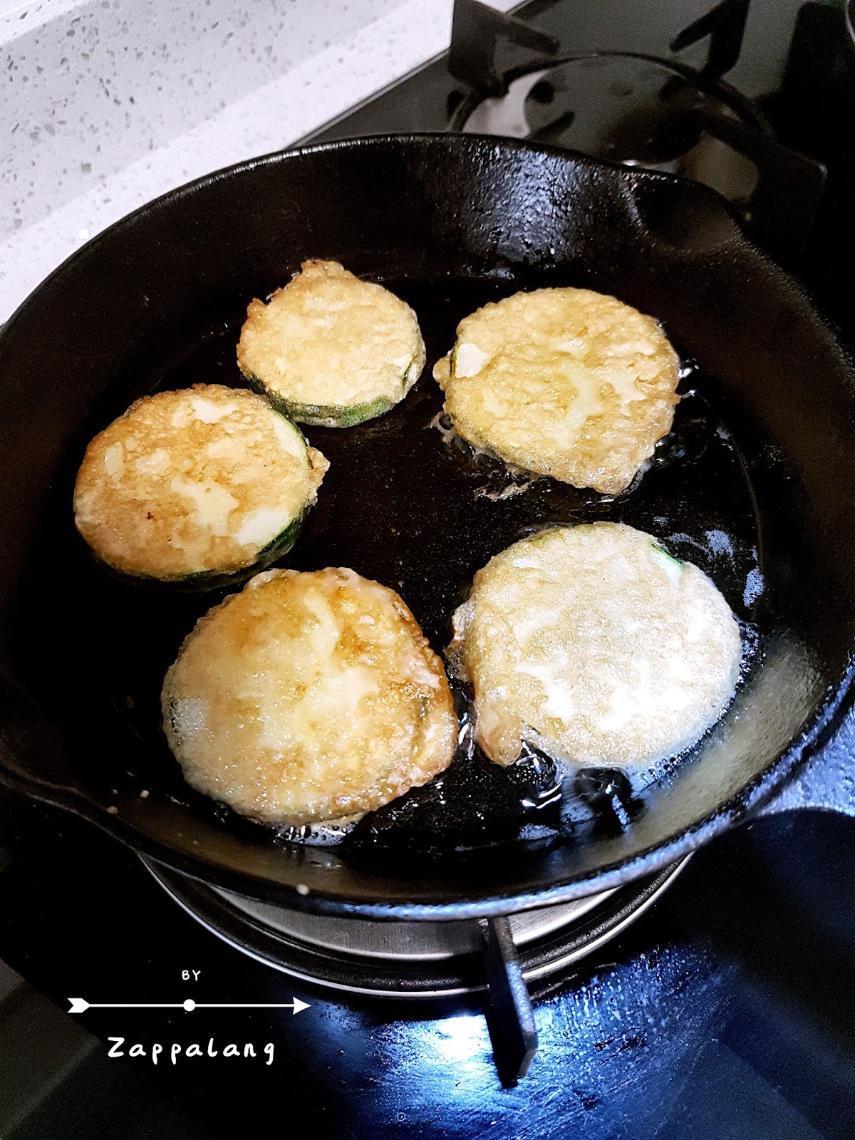 ZapPaLang 韩式翠玉瓜煎饼 Korean Style Pan Fried Zucchini Cake