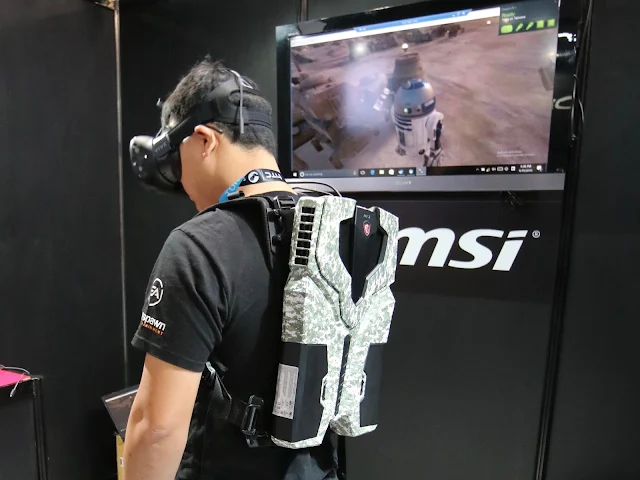 MSI  VR One backpack PC 東京電玩展實機體驗