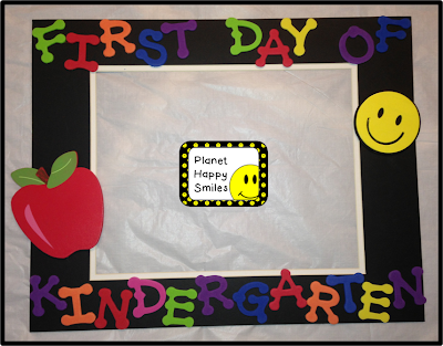 first day of kindergarten photo frame