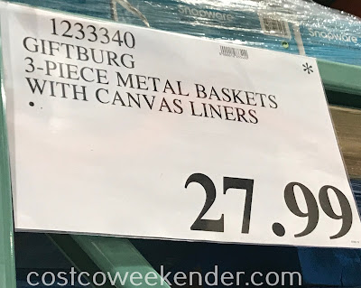 Deal for Giftburg 3 Wire Baskets at Costco