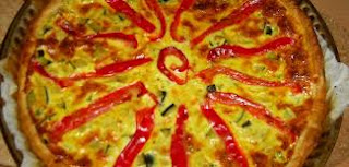 quiche con peperoni e zucchine