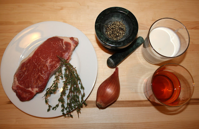 Steak au Poivre with Cognac Sauce