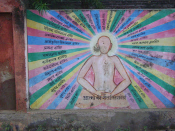 meditation wall painting, Agra, India