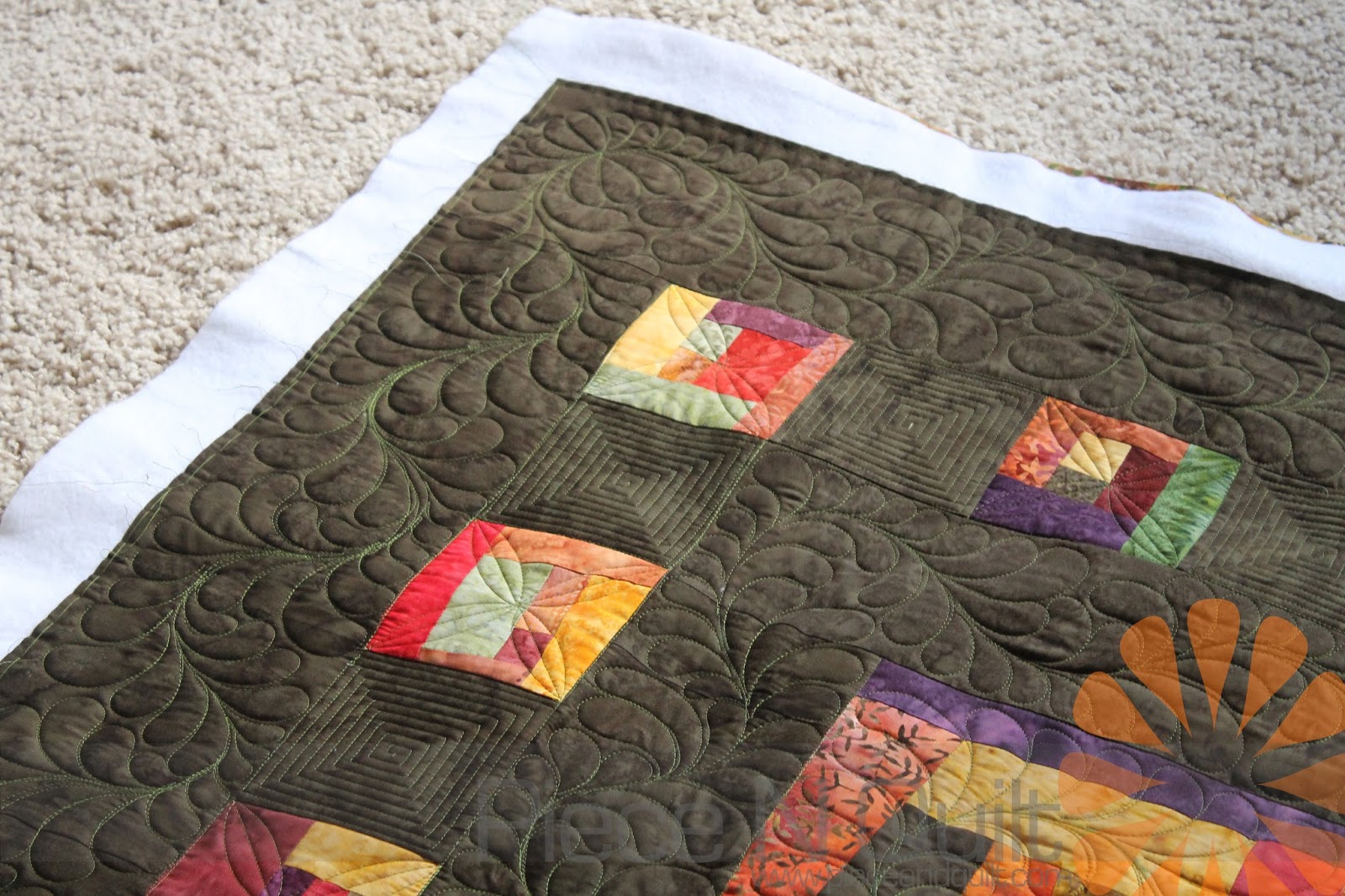 Piece N Quilt Machine Quilting Feathers by Natalia Bonner