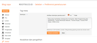 Meta tag deskripsi