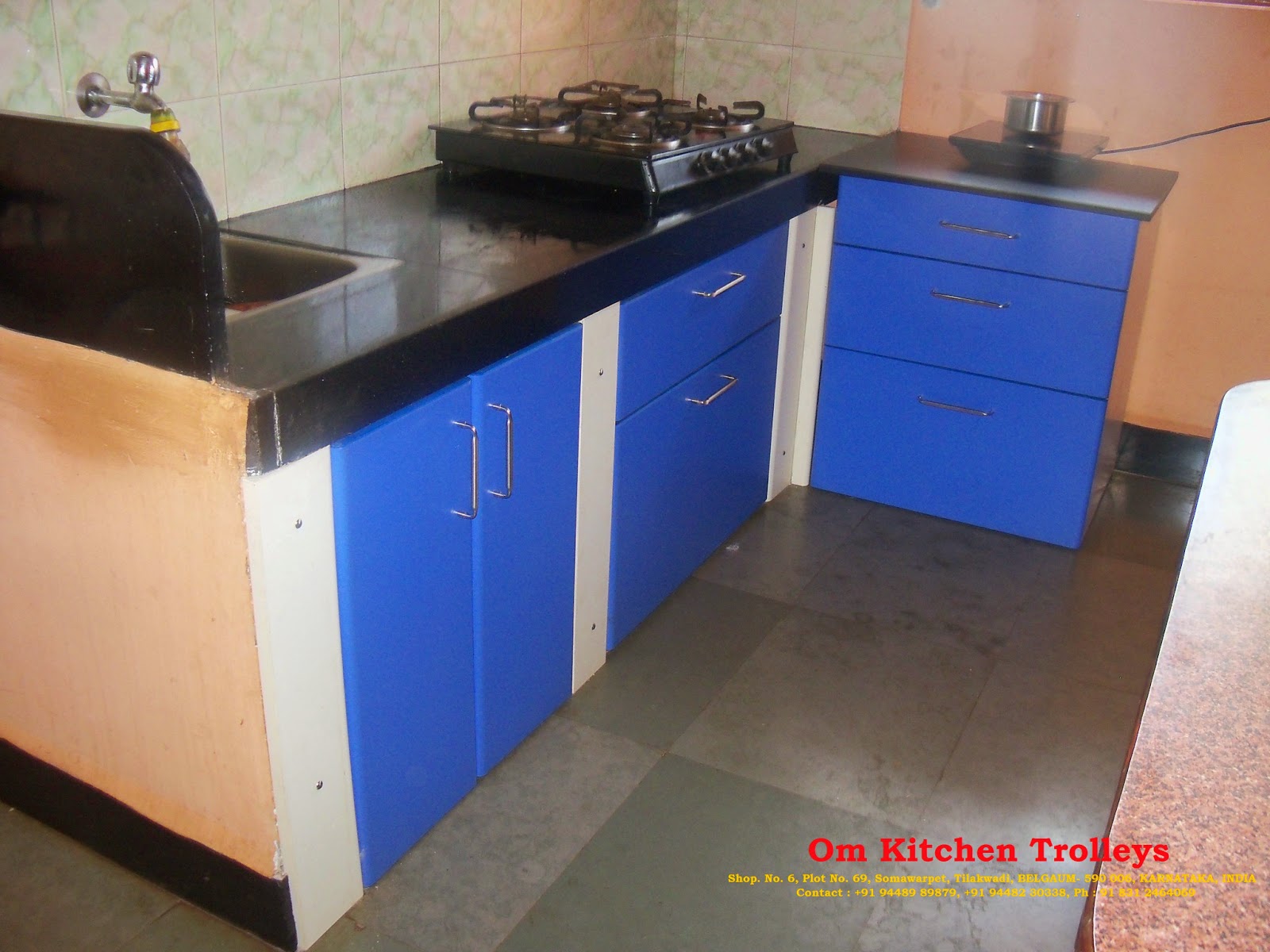 Om Kitchen Trolleys Modular Kitchen Trolleys