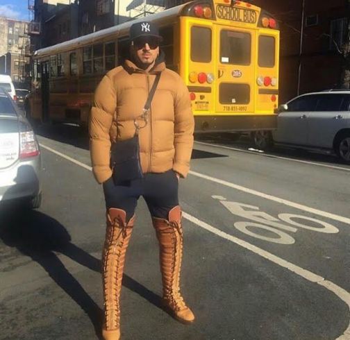 Image result for men wearing thigh high boots