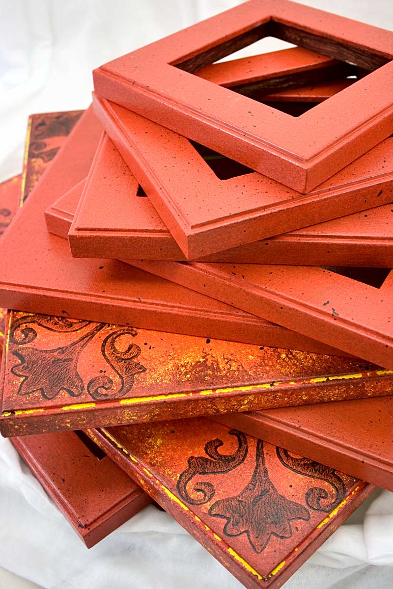 Details in the Decor Red Frames Hand Made By Me!