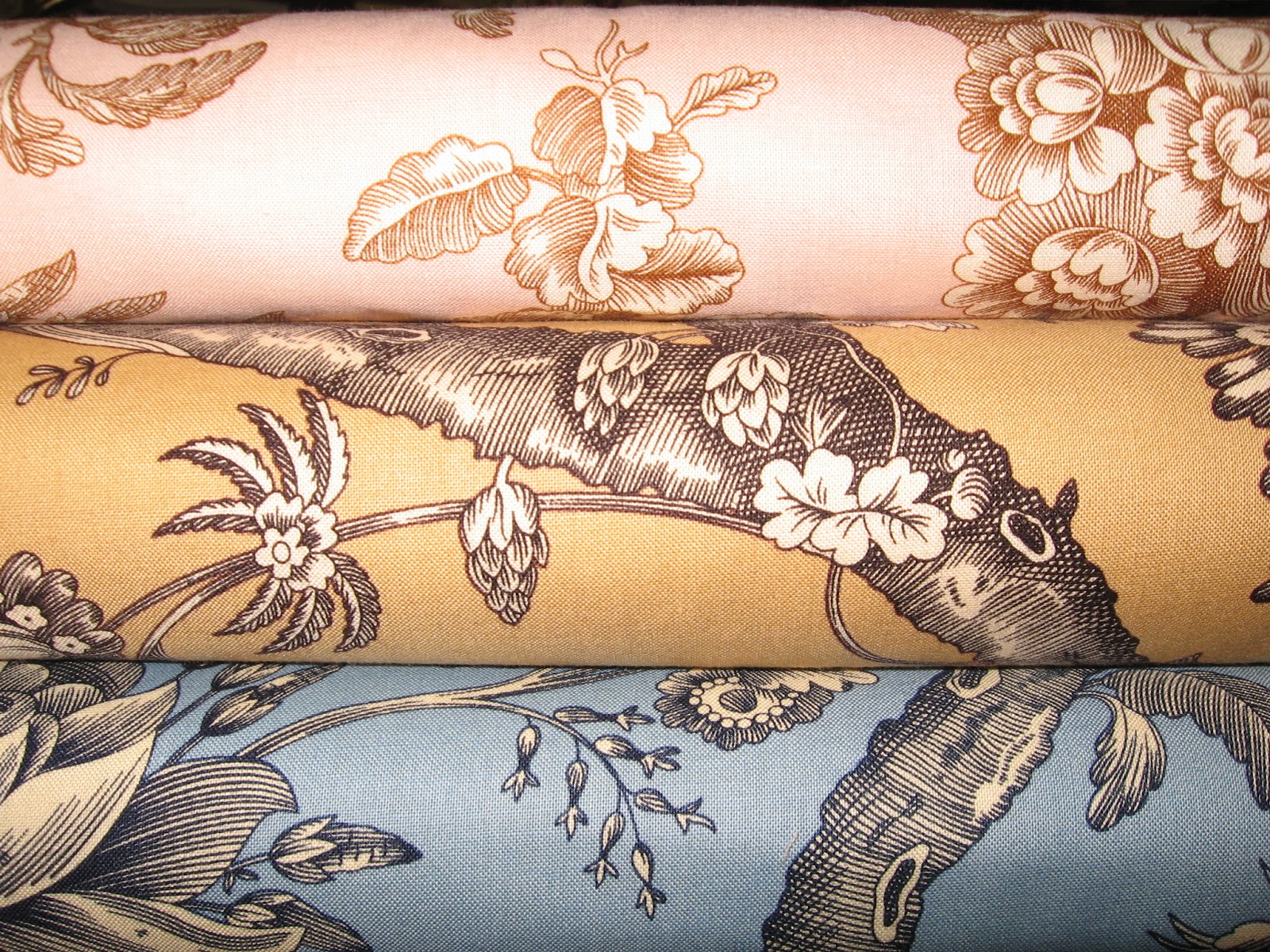 Busy Thimble Fabric History book & New Fabric