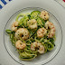 Zoodles de carbassó amb gambes