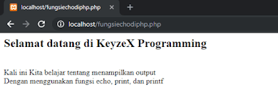 Perbedaan Antara Fungsi echo(), print(), dan printf() di PHP