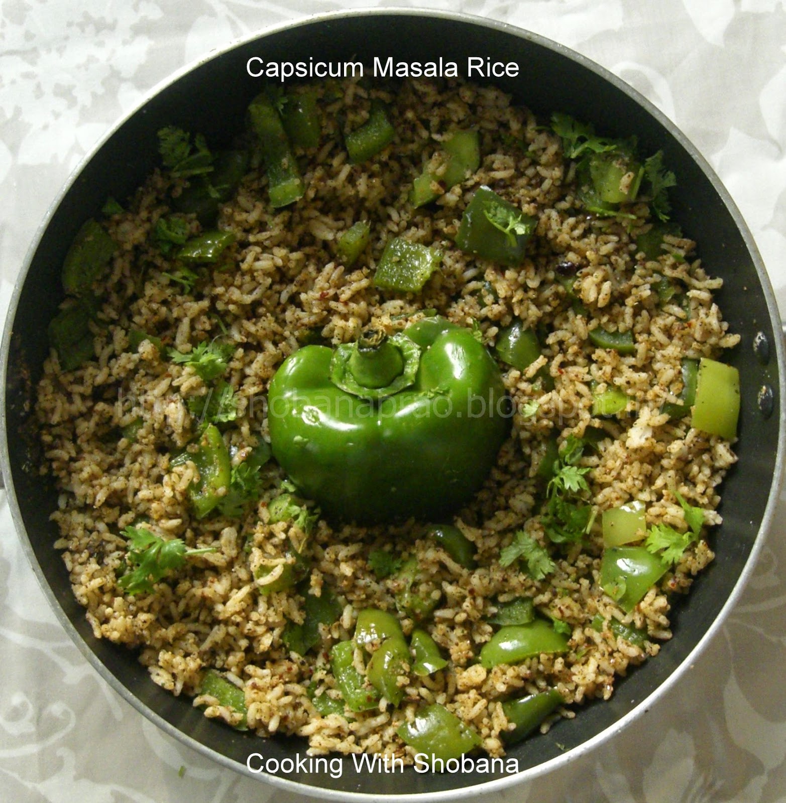 Cooking With Shobana CAPSICUM MASALA RICE
