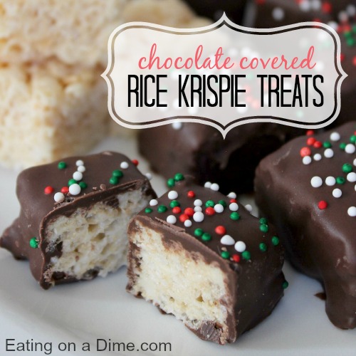 Khristelle: CHOCOLATE COVERED RICE KRISPIE TREATS