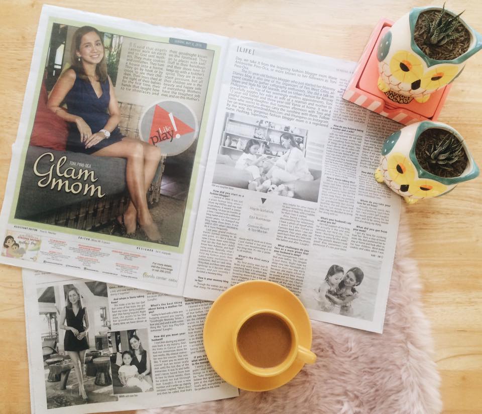 Cebu Fashion Blogger, Cebu Mommy Blogger, Cebu Lifestyle Blogger, Cebu Daily News Feature Toni Pino-Oca, Cebu Blogger, Mommy Blog,