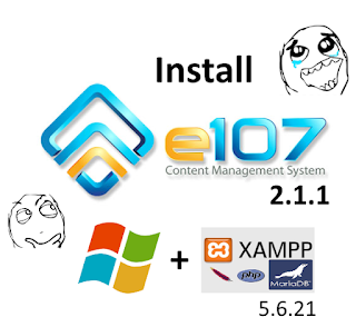 Install e107 PHP Bootstrap CMS on windows XAMPP tutorial