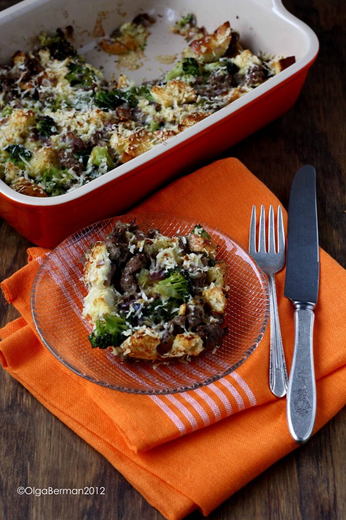Mango & Tomato Lamb & Broccoli Strata Recipe {or Stuffing}