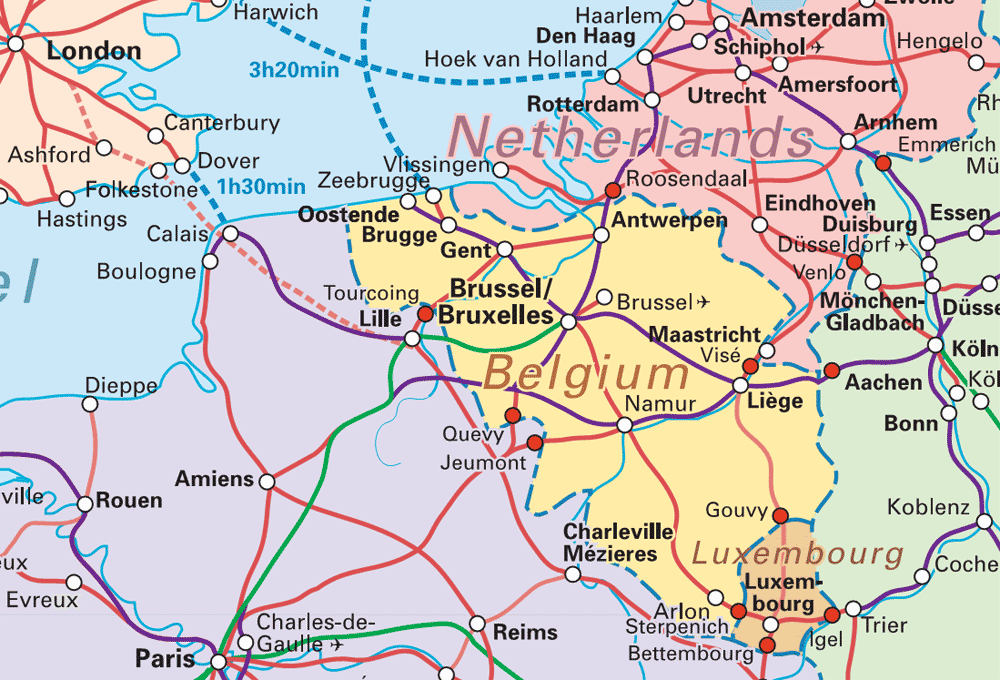 Map Belgium 