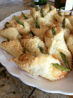 appetizer, puff pastry, asparagus
