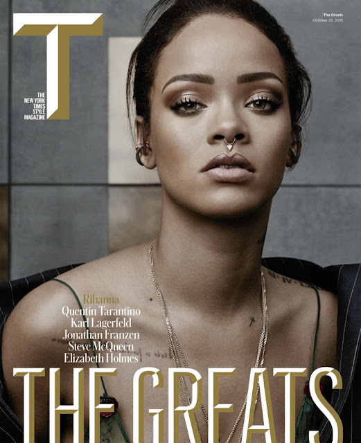 Singer @ Rihanna Gets Her Closeup For T Style