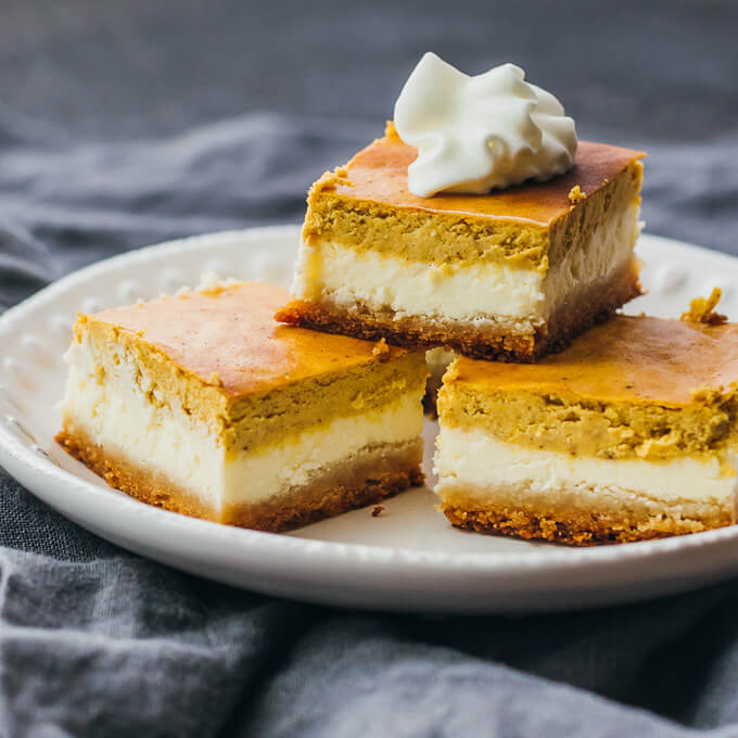 LOW CARB PUMPKIN CHEESECAKE BARS - Delicious Food - Yummy Cuisine Recipes