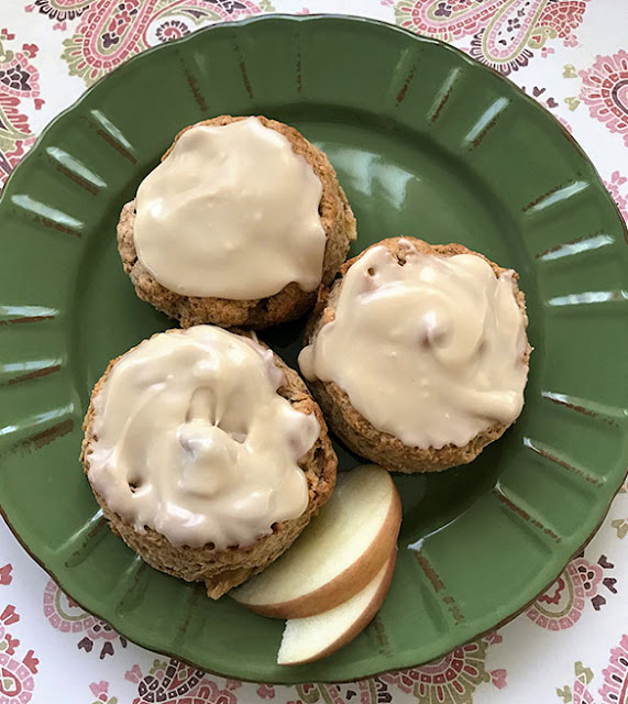 Rustic Apple Pie Scones with Maple Butter Glaze