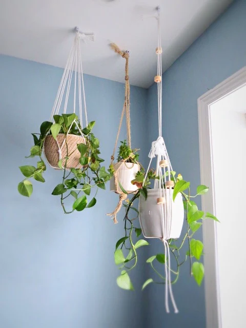 macrame hangers from ceiling