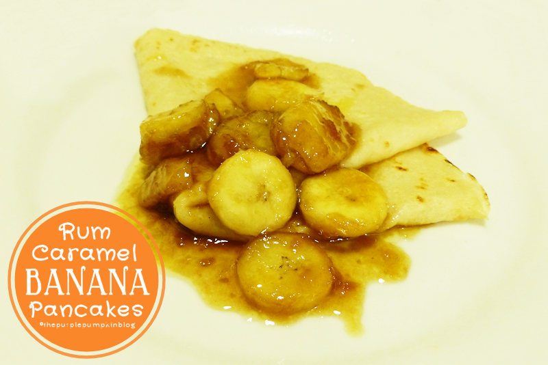 Rum Caramel Banana Pancakes