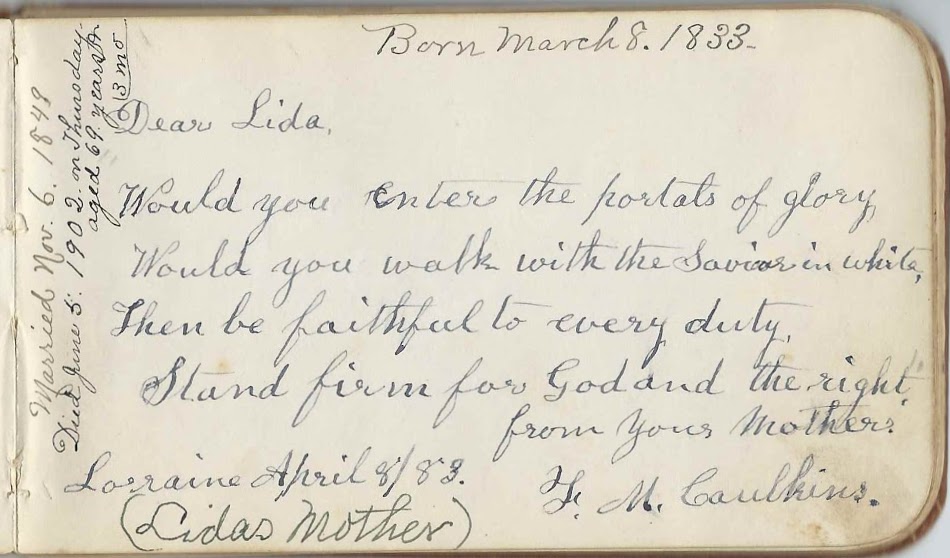 Heirlooms Reunited 1880s Autograph Album of Lida Lois Caulkins of