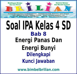 Download Soal IPA Kelas 4 SD BAB Energi Panas Dan Energi Bunyi Dan Kunci Jawaban Download Soal IPA Kelas 4 SD BAB Energi Panas Dan Energi Bunyi Dan Kunci Jawaban