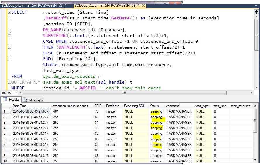Microsoft Business Intelligence: Get the currently executing sql query