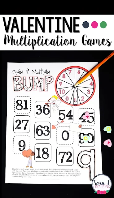 Valentine's Day multiplication games for learning fun!