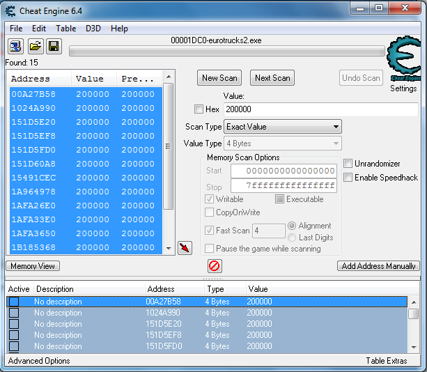 ETS 2 Para Hilesi Cheat Engine « Euro Truck Simulator 2 TR