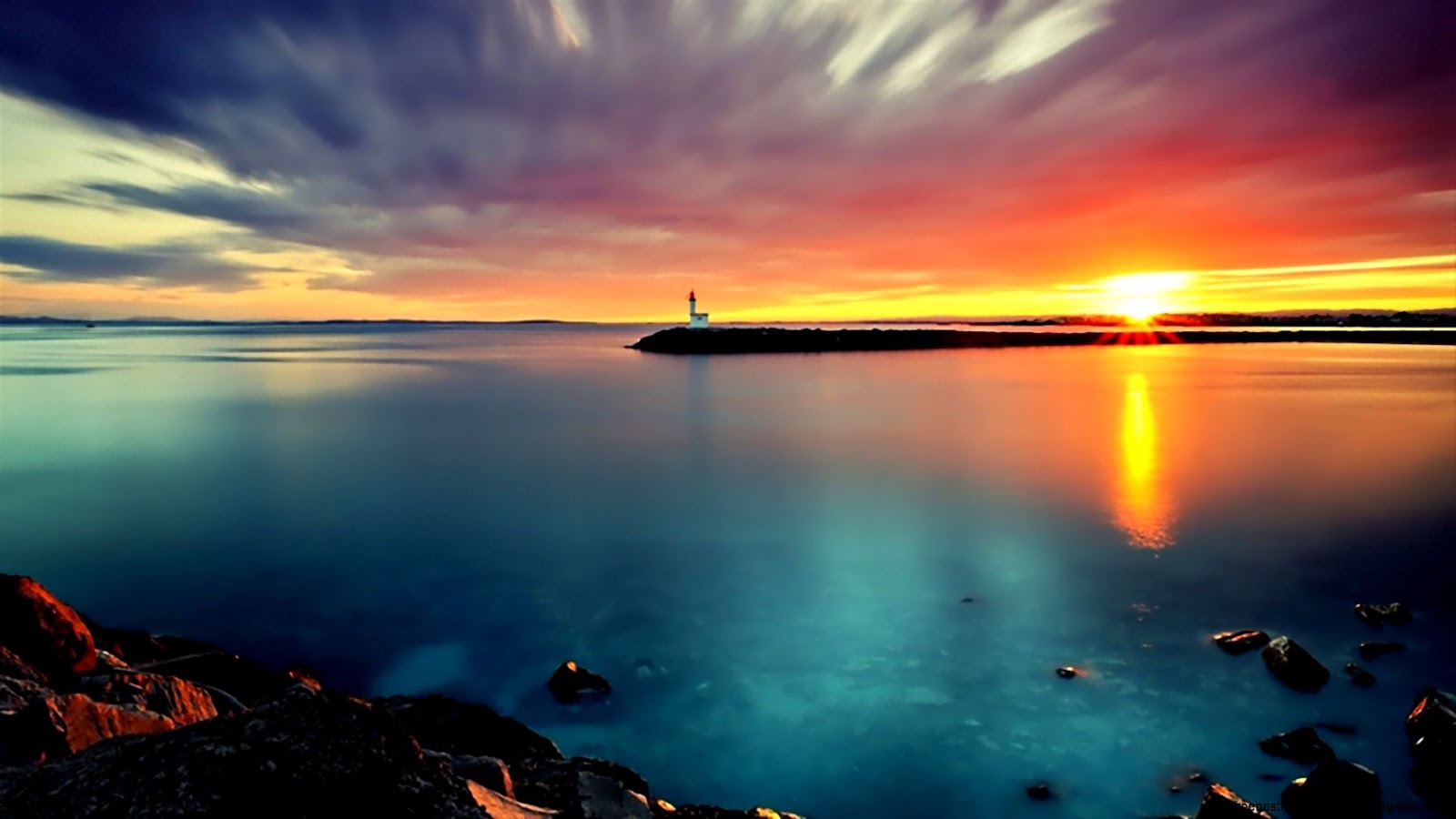 Lighthouse with Sunset