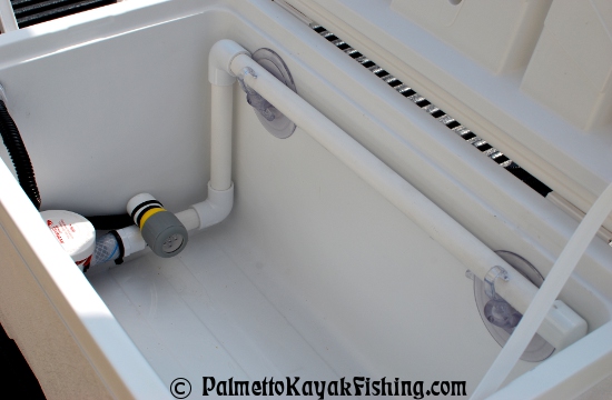 Palmetto Kayak Fishing: Deluxe DIY Kayak Bait Well with Light