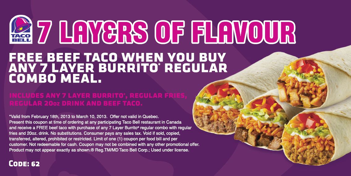 Canadian Coupons Sites Taco Bell Canada coupons