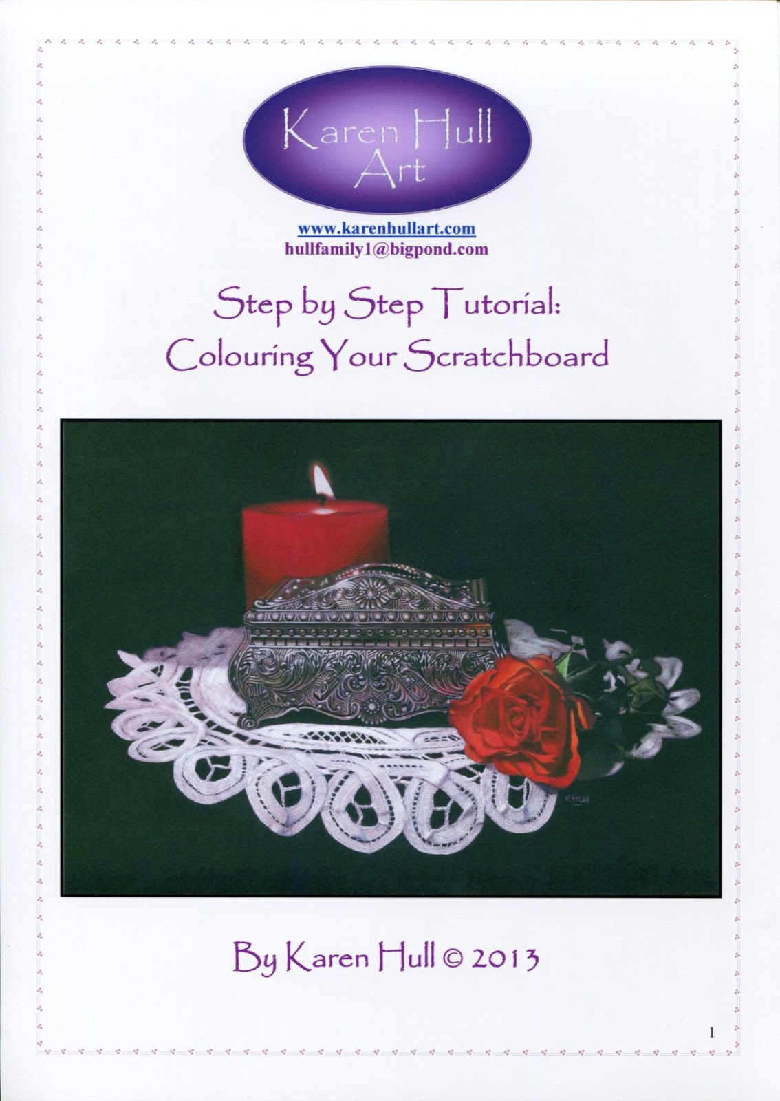 Karen Hull Art Colouring your Scratchboard tutorial