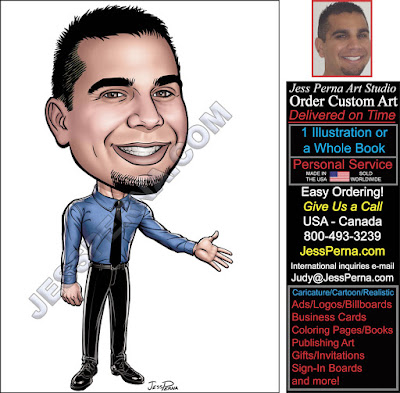 Real Estate Agent Caricature for Magazine Ad