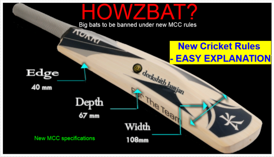 New Cricket Rules — EASY EXPLANATION Red card for players Size of