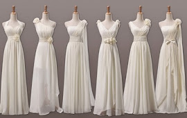 Ivory Beige Bridesmaids Maxi Dress