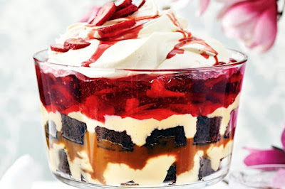 Choc-caramel sparkling strawberry trifle desserts recipes Choc-caramel sparkling strawberry trifle desserts recipes