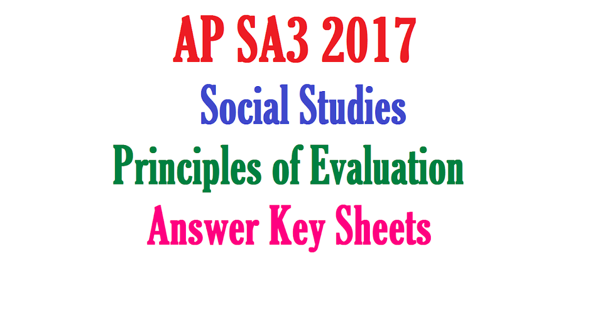 AP SA 3 Social Studies Answer key Sheet Download CSE.AP.GOV.IN AP